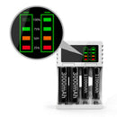 4Slots LCD AA AAA Rechargeable Battery Charger For NIMH NICD Batteries bs