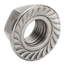 20pcs 304 Stainless Steel Hex Head Serrated Spinlock Flange Nuts M5