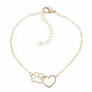 Pet Paw Footprint Bracelets Shellhards Cute Animal Paws Dog Love Heart Char E8E9