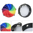 8 inch Double Row Tambourine Orff Percussion Instrument Hand Drum for Kids