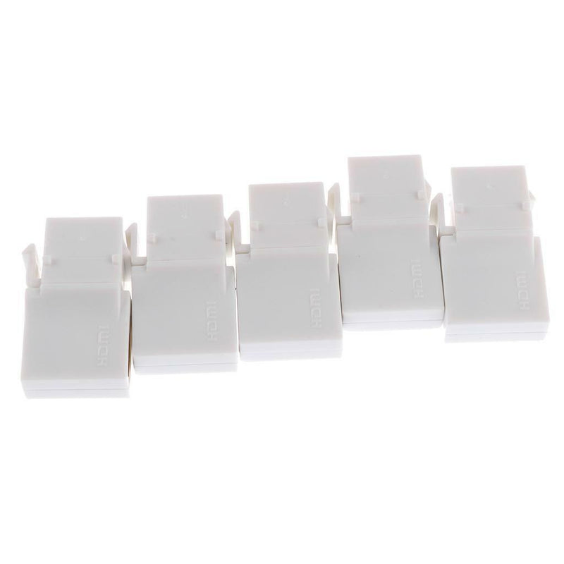 5x HDMI A Female/F Snap-in Coupler Jack Insert for Keystone Wall Plate