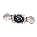 Elegant Enamel Flower Cardigan Sweater Clips Alloy Non-Slip Blouse Shirt Collar