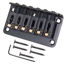 Hardtail Guitar Bridge Body Through for 6 String Electric Parts Black J9D9
