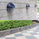 Waterproof Solar Light Sensor 6 LED Wall Garden Fence Lamp(White)