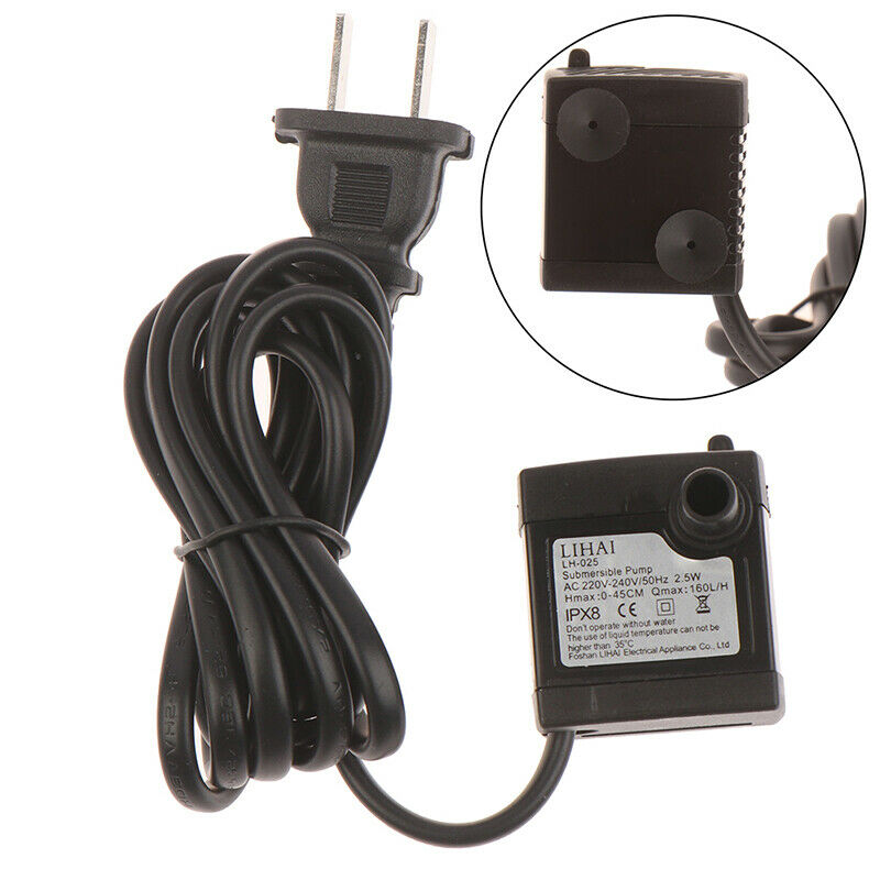 AC 220V 3W US Plug Submersible Water Pump Aquarium Fountain Air Fish Pond T Bj