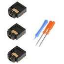 3Pack 3.5mm Port Jack Headphone Component Port + Screwdriver Disassemble Tools