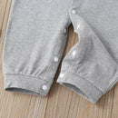 Baby Boys Autumn Cotton Cartoon Print Rompers Cute Bow Tie Playsuit (0-6M) A