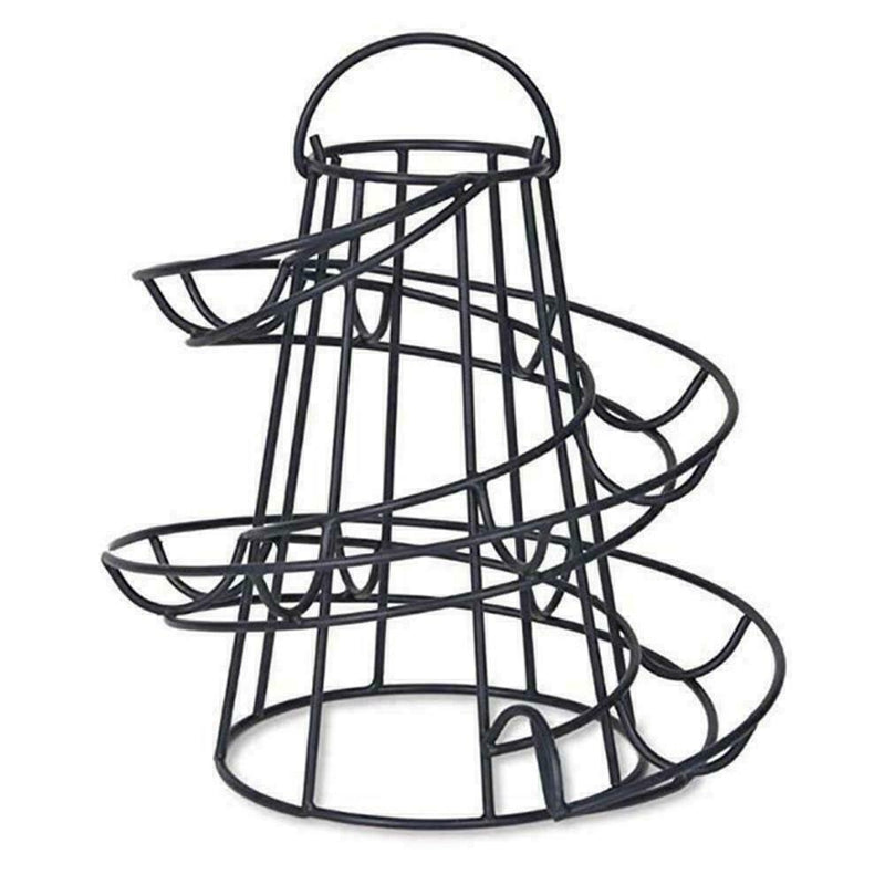 Eggs Skelter Deluxe Modern Spiral Dispenser Rack Basket Storage Space Up to 24 F