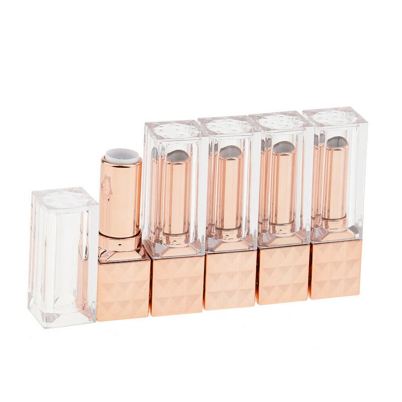 Lots 5Pcs 12ml Lip Balm Tubes Empty DIY Beauty Lipstick Containers Tube Rose