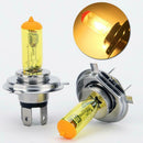 2pcs H4 12V 90W 2600K Halogen Waterproof Golden Yellow Car Fog Light Bulbs