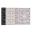 5Pcs Letter Alphabet DIY Nail Art Stickers Tips Decoration Decals Stencils