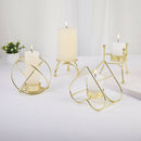 Three-legged Geometric Candlestick Metal Candle Holder Desktop Shelf Decor