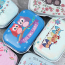 Mini Owl Tin Trinket Jewelry Coin Box Tinplate Storage Case Small RectangulB Bj