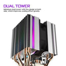 Cpu Air Cooler 6 Heat Pipes Twin-Tower Heatsink With 90Mm Rainbow Led Fans
