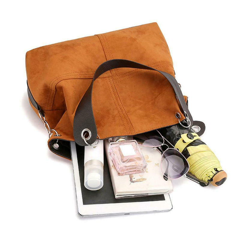 Shoulder Messenger Handbags Women Large Totes Crossbody Bags (Light Brown)