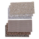 6pcs/set Brown Series Floral Cotton Fabric Patchwork Cloth For Sewing Crafts