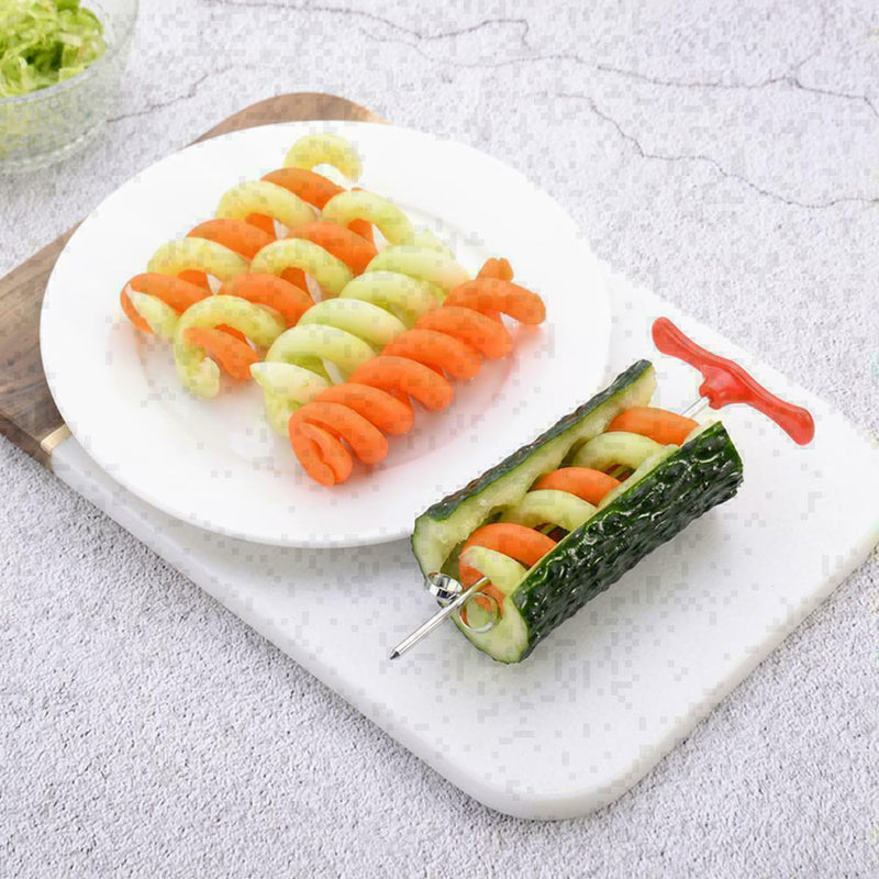 1*Vegetables Potato Carrot Spiral Screw Slicer Cutter Tool Kitchen I8I7 I0D H8M6