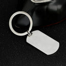 Engraved English Letter Tag Stainless Steel Key Chain Bag Key Accessorie CHC