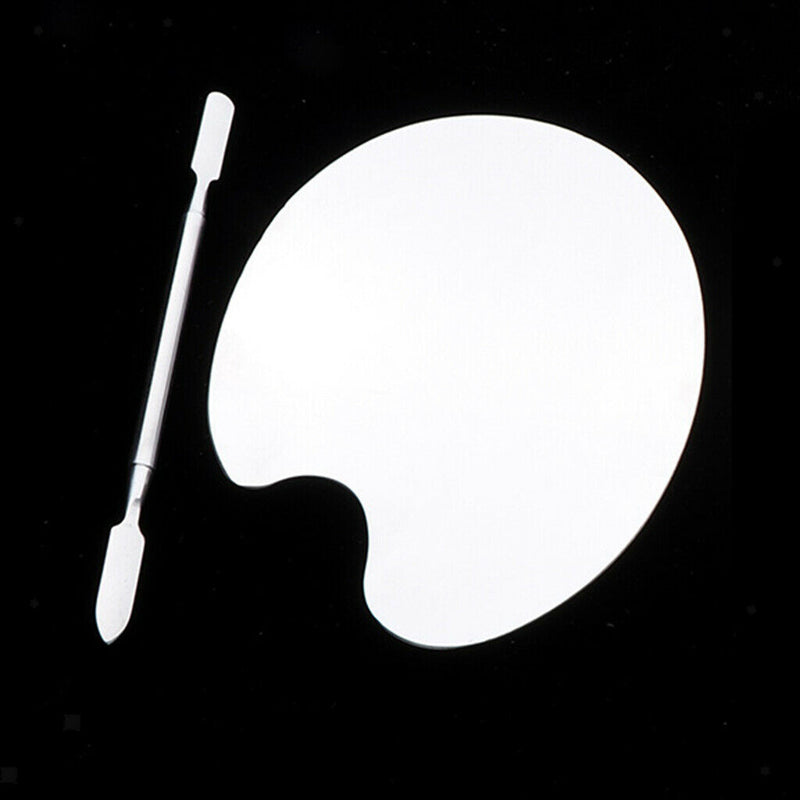 2pcs Makeup Tools Stainless Steel Palette Spatula Cosmetic Blending