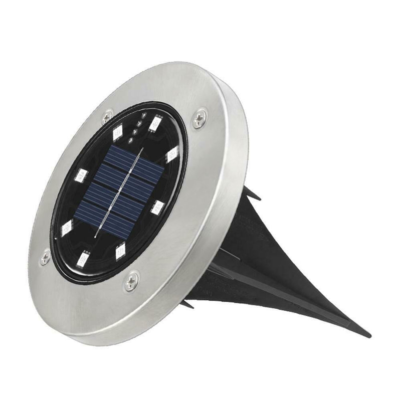 8LED Solar Underground Light Waterproof Color Changing Garden Buried Lamp