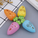 1PC cute cartoon creative carrot plastic pencil sharpener novelty stationer BX