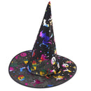 Satin Fabric Halloween Wizard Hat Witch Costume Hat for Boys & Girls