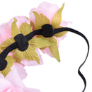 PINK Wedding Boho Flower Floral Crown Hair Garland Headband Hairband Headpiece