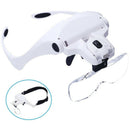 Head Magnifier with 2 LED Lights Magnifying Glass Loupe Hands Free Lamp Headband