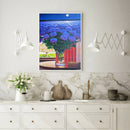 Painting By Numbers Kit DIY Blue Flowers Hand Paint Canvas Oil Art Picture