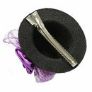 barrette mini hat feather fabric purple woman decor hairdressing A6G2