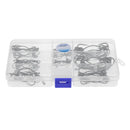 80pcs/Lot Assorted Fishing Barbed Hook Lure Tackle Bait Perforated Hooks Box