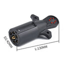 7-Way Blade Trailer Light Wiring Circuit Tester Round Adapter Pin Plug RV BGZ