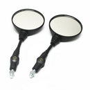1 Pair Motorcycle Black Rear View Side Mirror