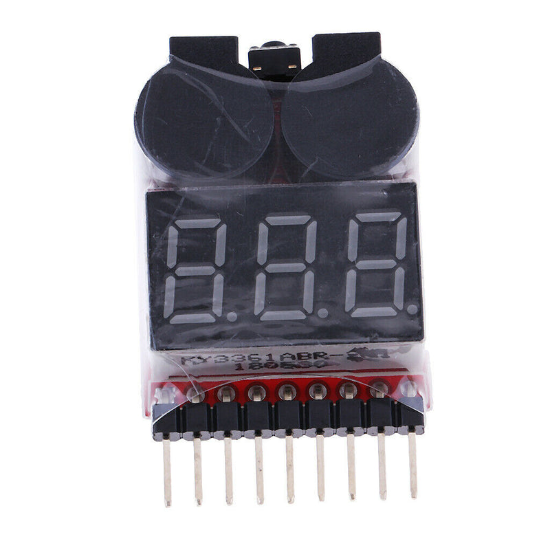 Professional BX100 1-8S Lipo Battery Voltage Tester Low Voltage Buzzer Alarm/