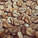 200pcs Rustic Wooden Love Heart Wedding Table Scatter Decoration Crafts Chi I2G3