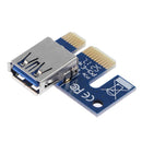 6Pin USB3.0 PCI-E Express 1X to 16X Extender Riser Card Adapter Power BTC Mining