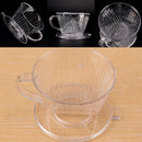 Clear Coffee Filter Cup Cone Drip Dripper Maker Brewer Holder Plastic ReusableLJ