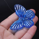 Wind chime sound tubes Butterfly Feng Shui windchimes House Decoration, Blu