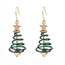 Women Girl Christmas Tree Star Spring Dangle Earrings Xmas Party Jewelry Deluxe