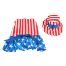 Pet Dog Cat American Flag Party Female Suit Costume Fancy Dress Outfit S