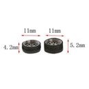 1/64 Metal Wheel Rims Tires Tyres Kit for Matchbox Parts DIY Accessories