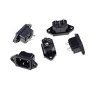 5Pcs IEC 320 C14 Male Plug Panel AC 250V 10A Power Inlet Sockets Connectors 3C