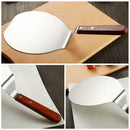 1PC 13inch Steel Pizza Peel w/ Wood Handle Pizza Cake Shovel Kitchen Baking Tray