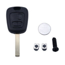 Key shell of 2 button emote control Car key ShelL + Blade Kit For PEUGEOT 3 Z7R1
