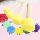 4x Wooden Handle Stencil Sponge Foam Brush Furniture Crafts Art Painting Tools