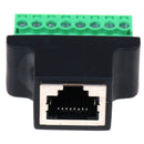 RJ45 Female to Screw Terminal 8 Pin Connector Ethernet Cable Extender AdapterS3C