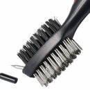 3 Pieces Golf Double-Sided Cleaning Brush Retractable Zipper Wire Groove Cl
