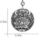 Retro Buddha Tibet Yoga Mandala Amulet Lotus Meditation Pendant Necklace Jewelry