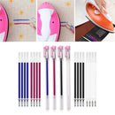 4 Pieces  Erasable Pens Fabric Marking with 16 Refills for Dressmaking