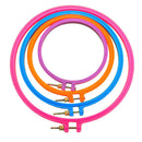 4Pc Embroidery Hoops Set Plastic Round 6/7/ 8/10Inch Cross Stitch Needlework DIY